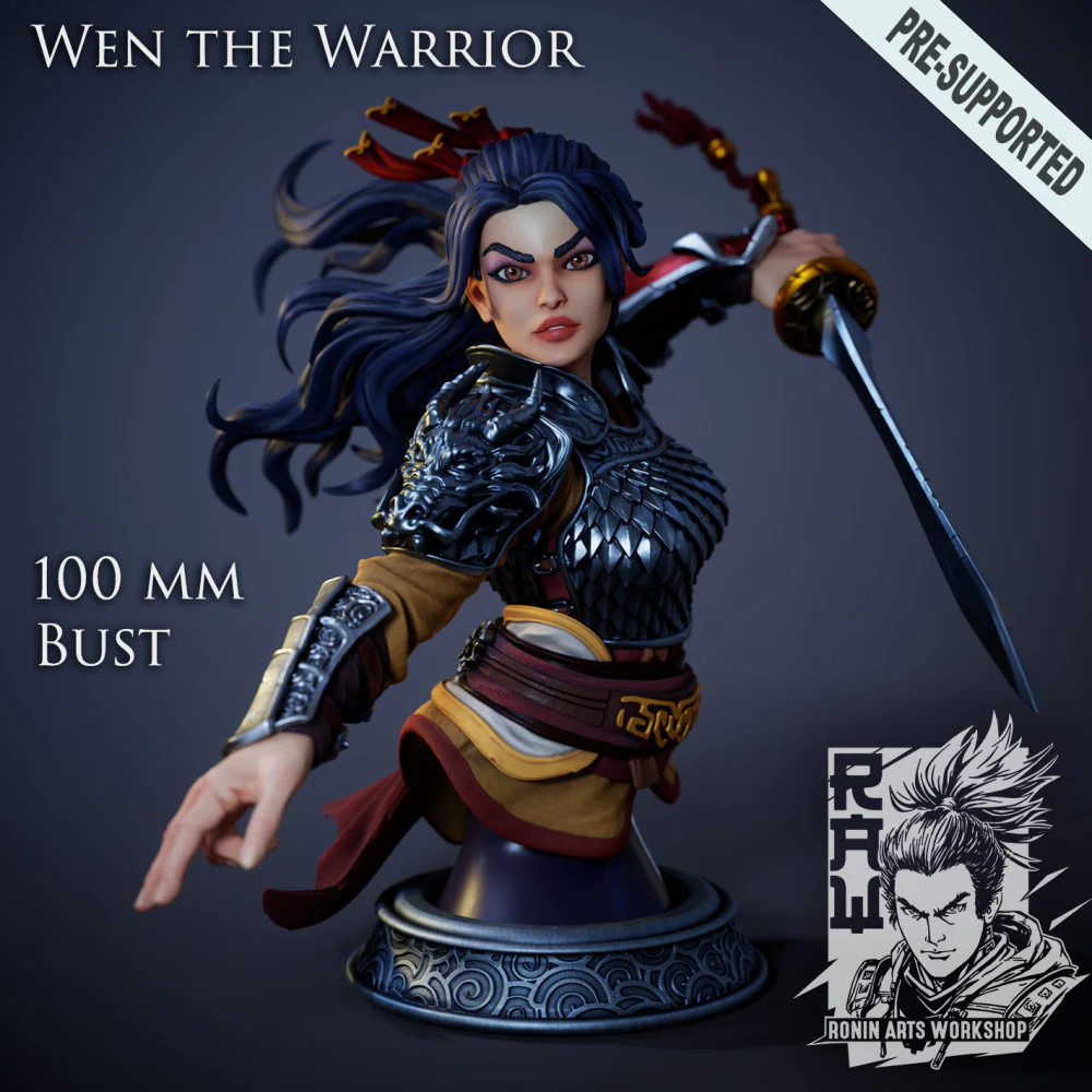 Wen - Warrior Bust - STL only