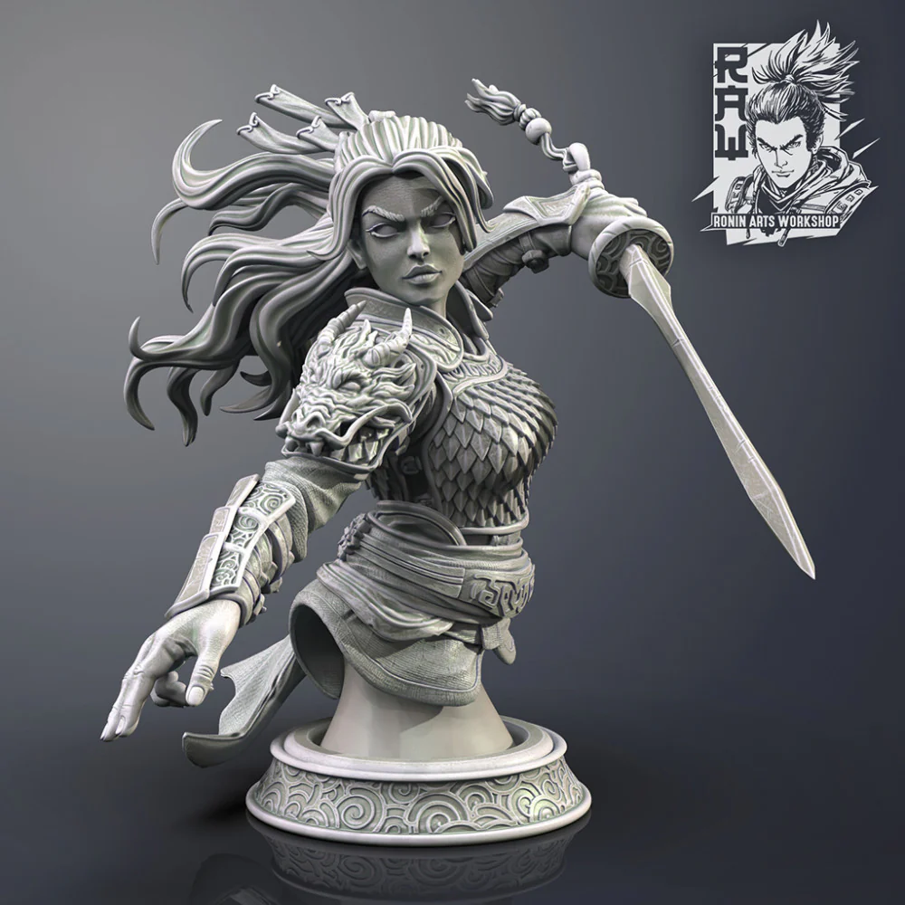 Wen - Warrior Bust - STL only - Image 2