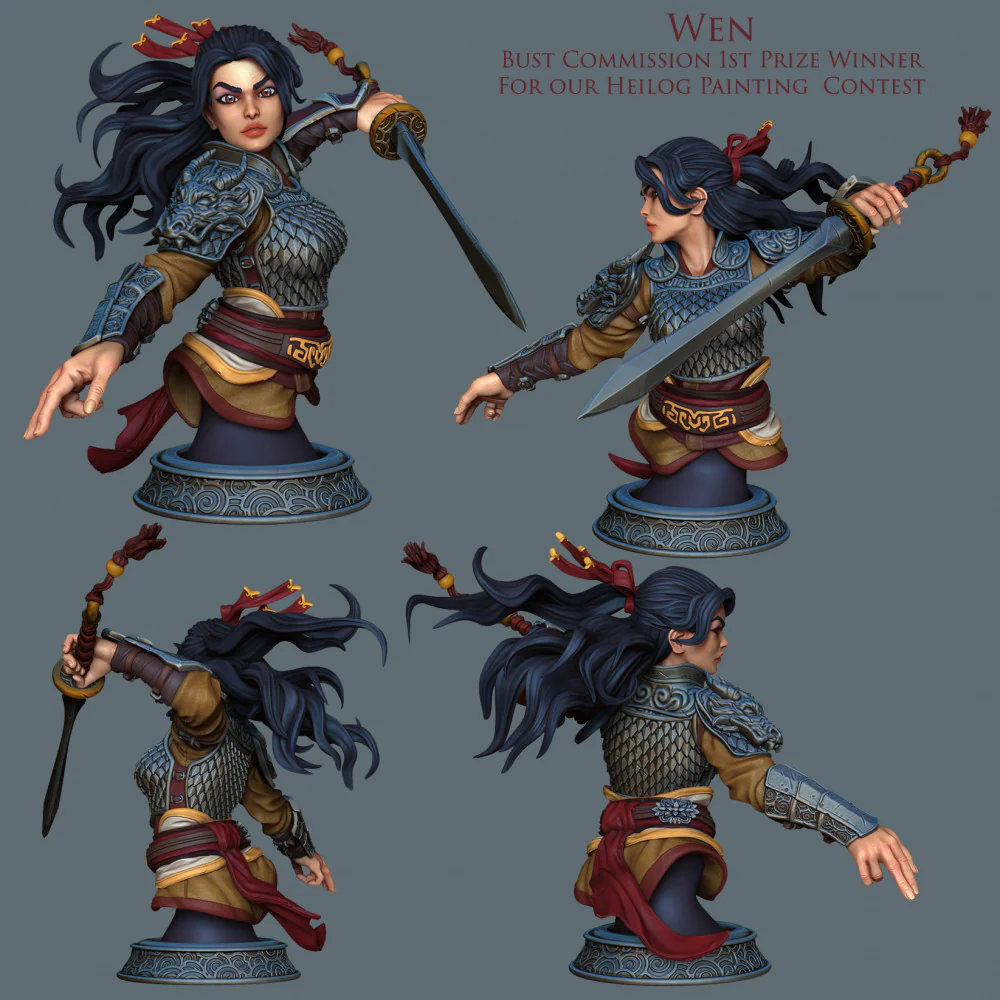 Wen - Warrior Bust - STL only - Image 3