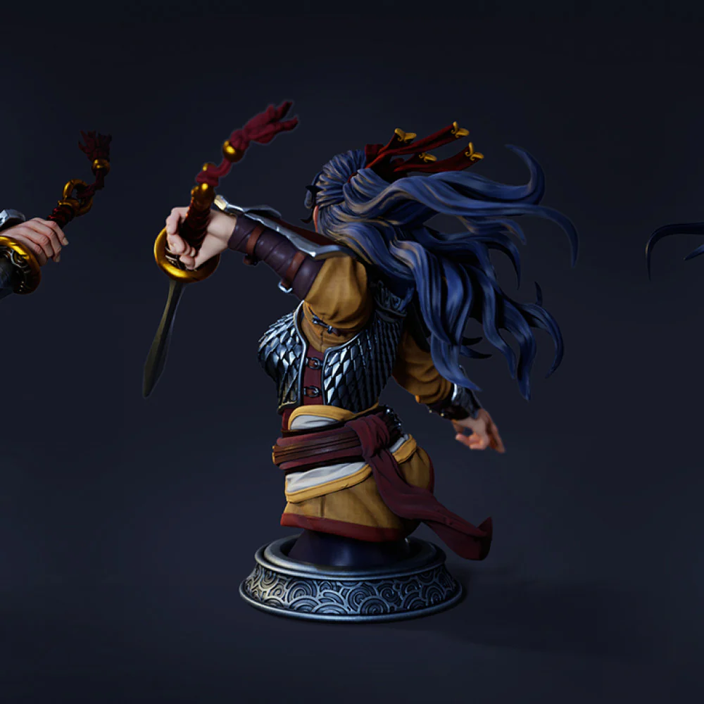 Wen - Warrior Bust - STL only - Image 4