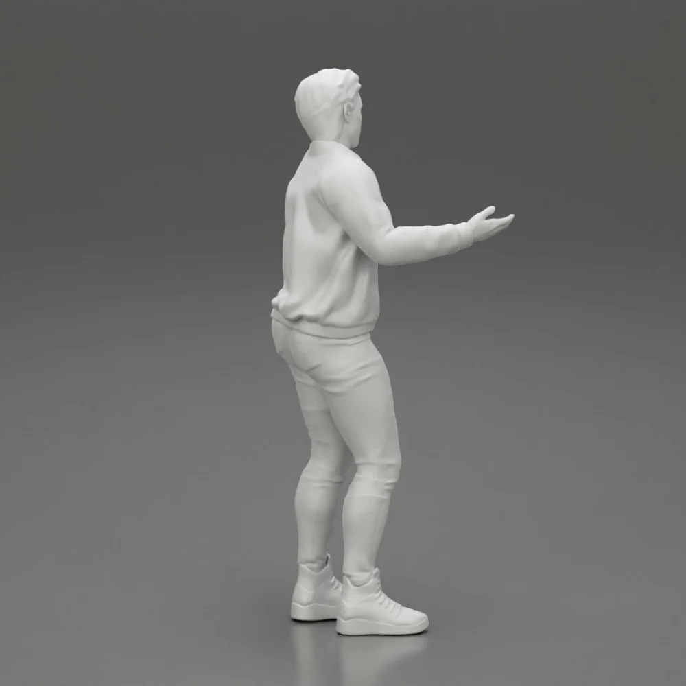 young man standing and explaining with hands - Image 10