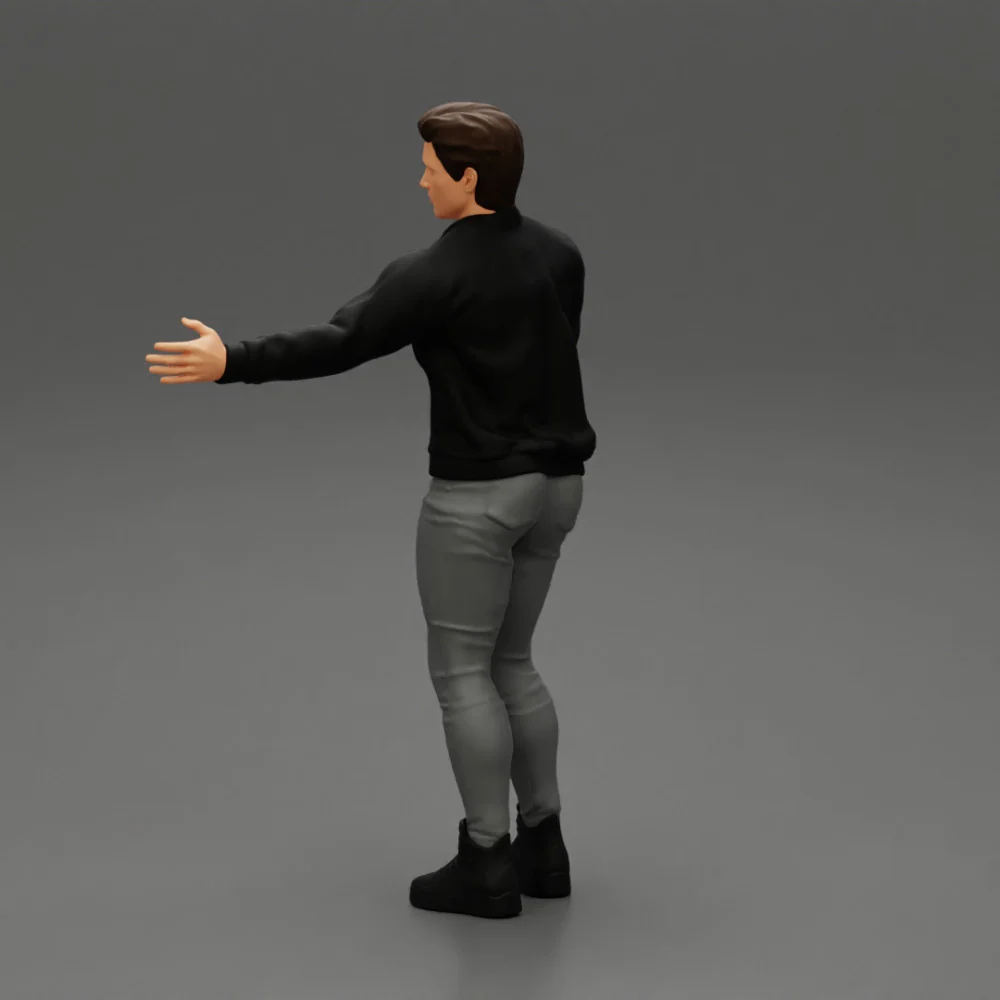 young man standing and explaining with hands - Image 6
