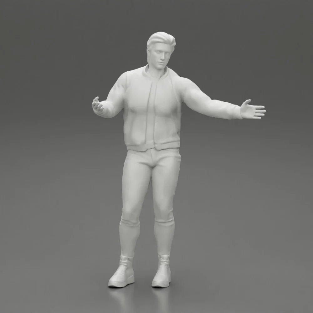 young man standing and explaining with hands - Image 7
