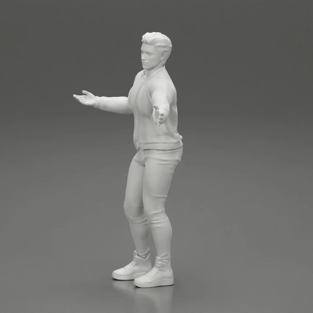 young man standing and explaining with hands - Image 8
