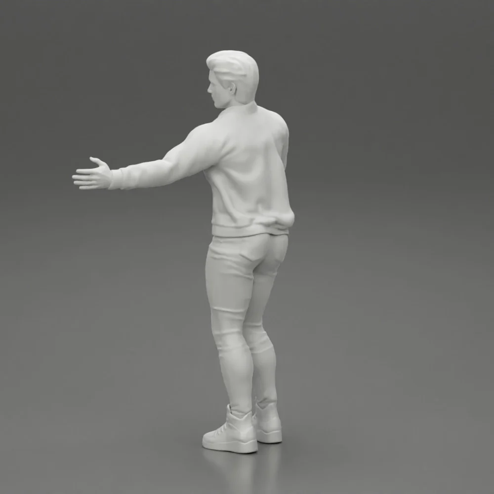 young man standing and explaining with hands - Image 9